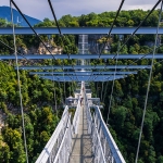 SkyBridge (СкайБридж, самый длинный пешеходный мост в мире), Современные, Достопримечательности, Цветные