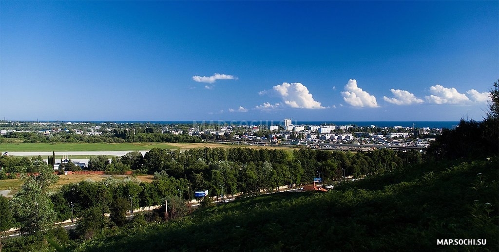 Сочи, панорама города с высоты, История, Любительские, Панорамные, С высоты, День, Солнечно, Цветные